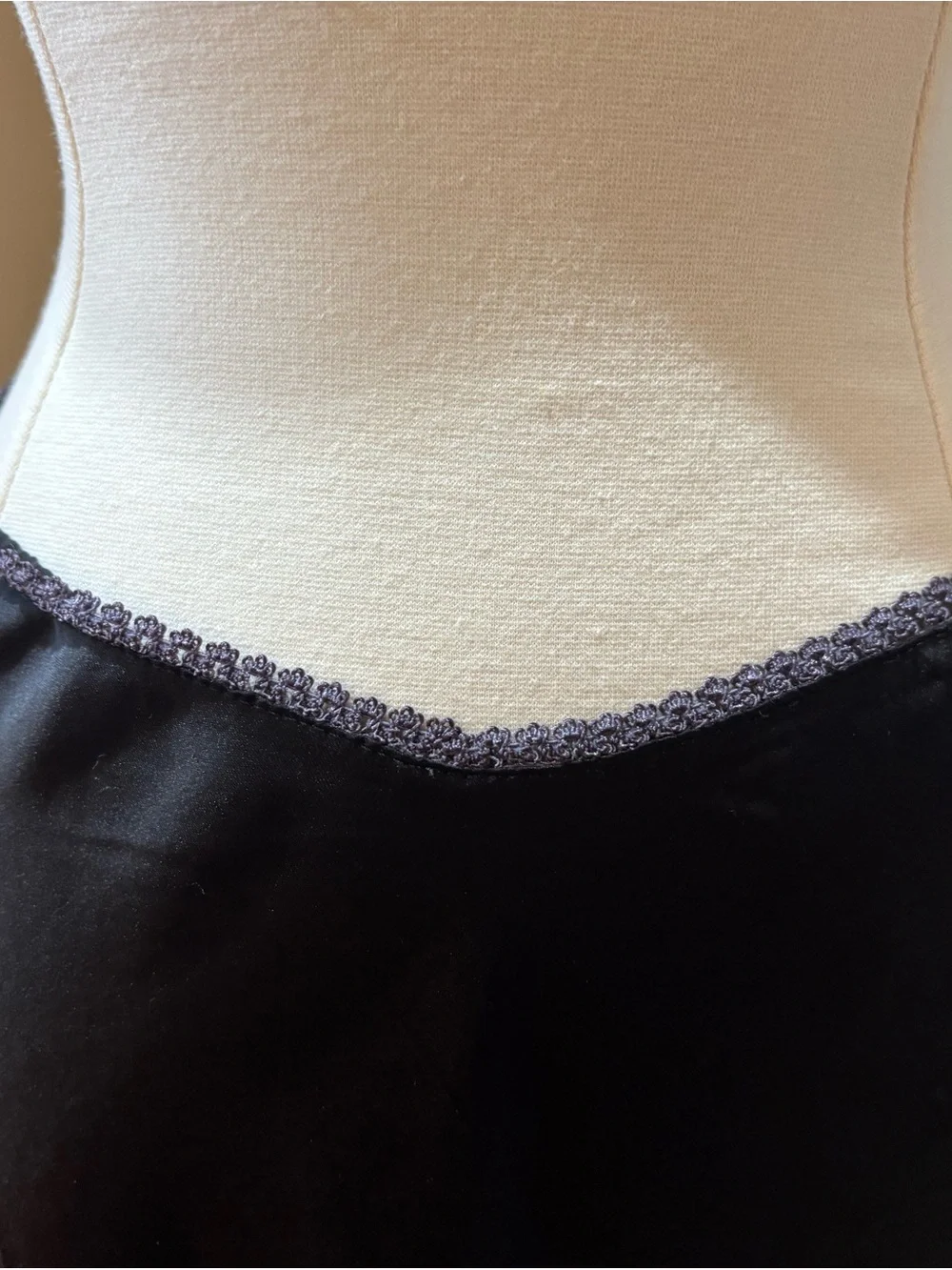 Free People Intimately Black and Lilac Lace Maxi Skirt
